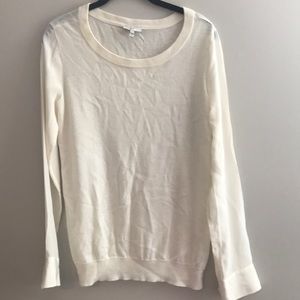 Joie size S cream sweater with silk sleeves